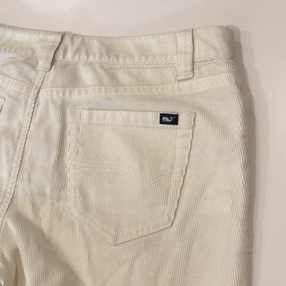 VINEYARD VINES Cream Straight Leg Corduroy Pants 4 - Picture 4 of 4